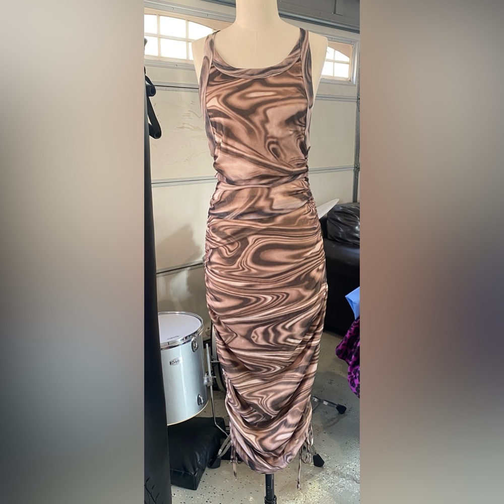 Ruched midi dress